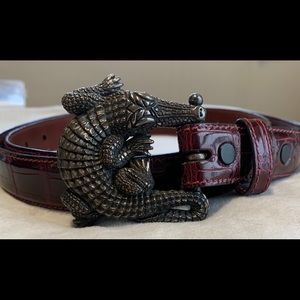 Barry Kieselstein-Cord Alligator Buckle and Belt